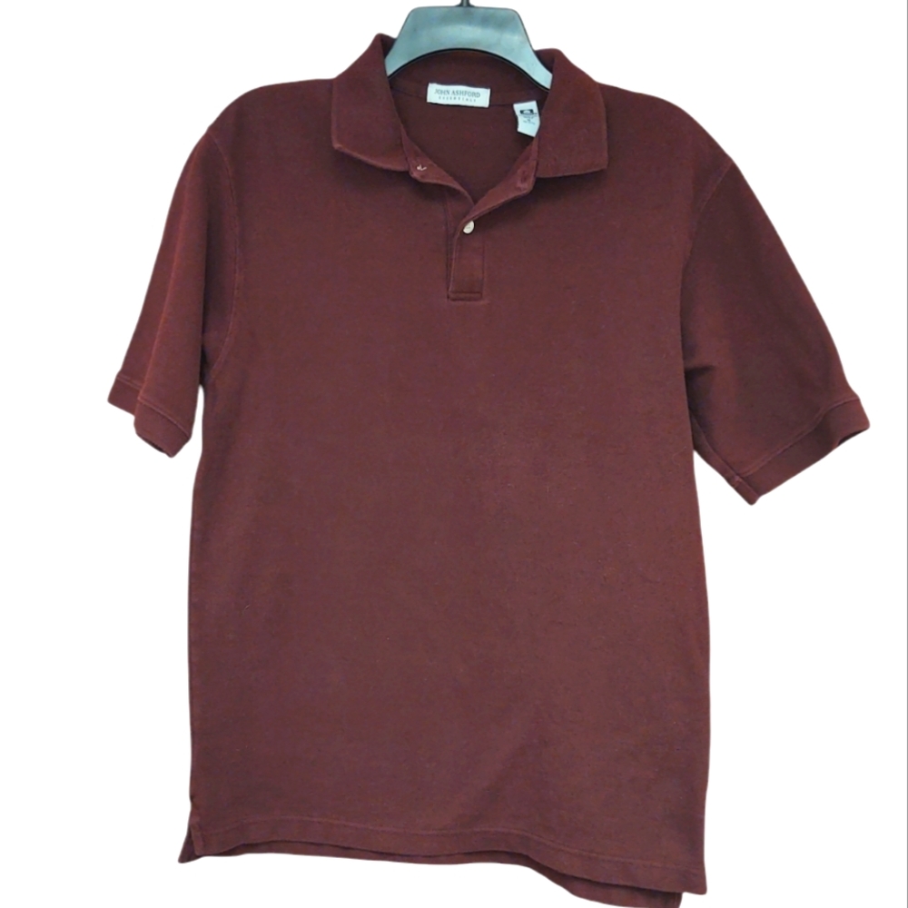 EUC John Ashford Maroon Polo Shirt Size M